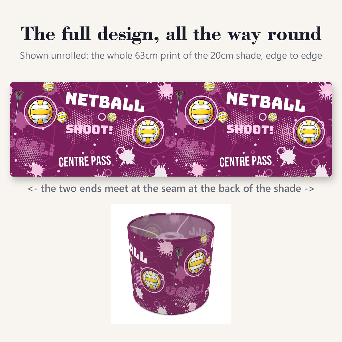 Berry Netball Star lampshade - 20cm x 18.5cm Ceiling - photo 9