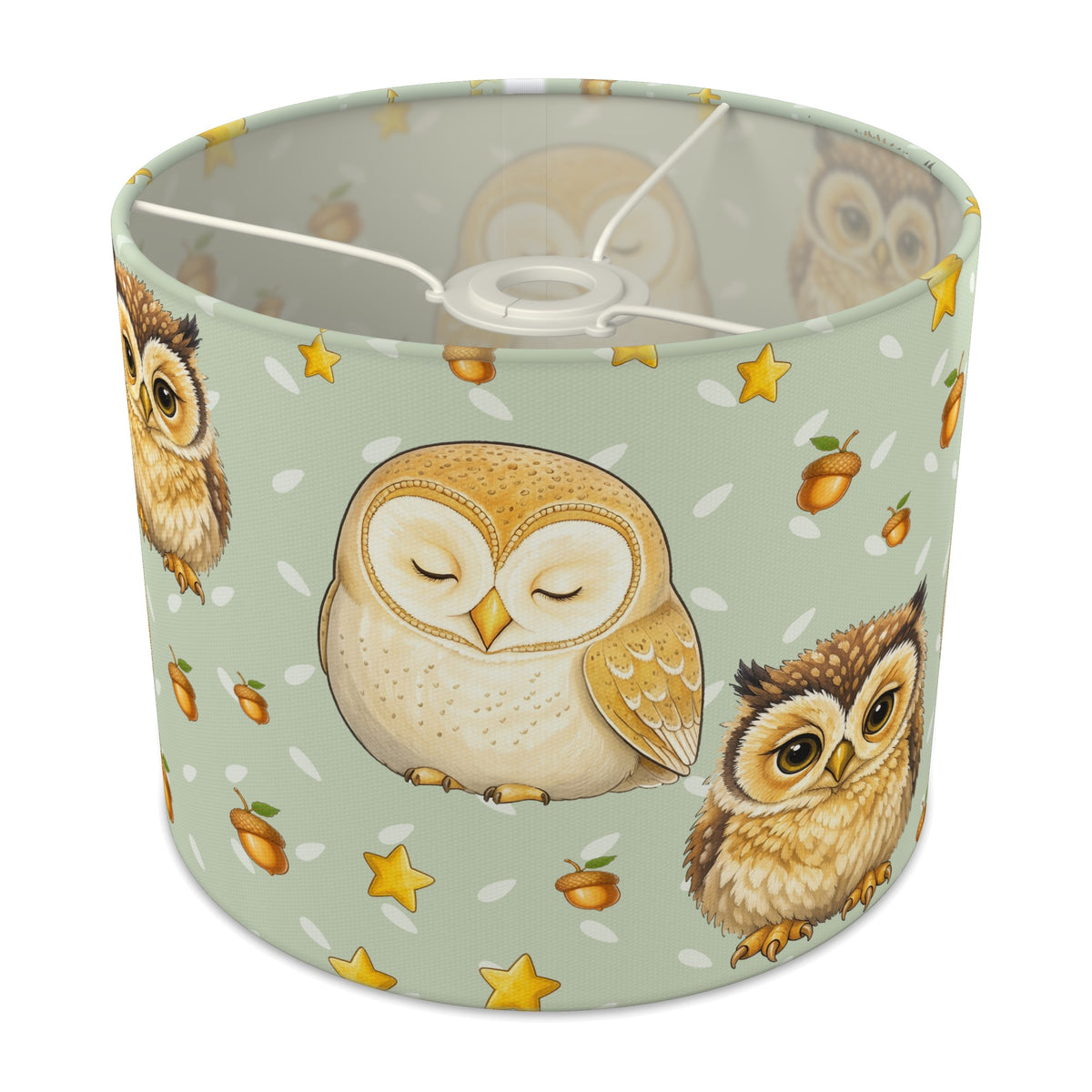 Sage Night Owls lampshade - 25cm x 20cm Ceiling
