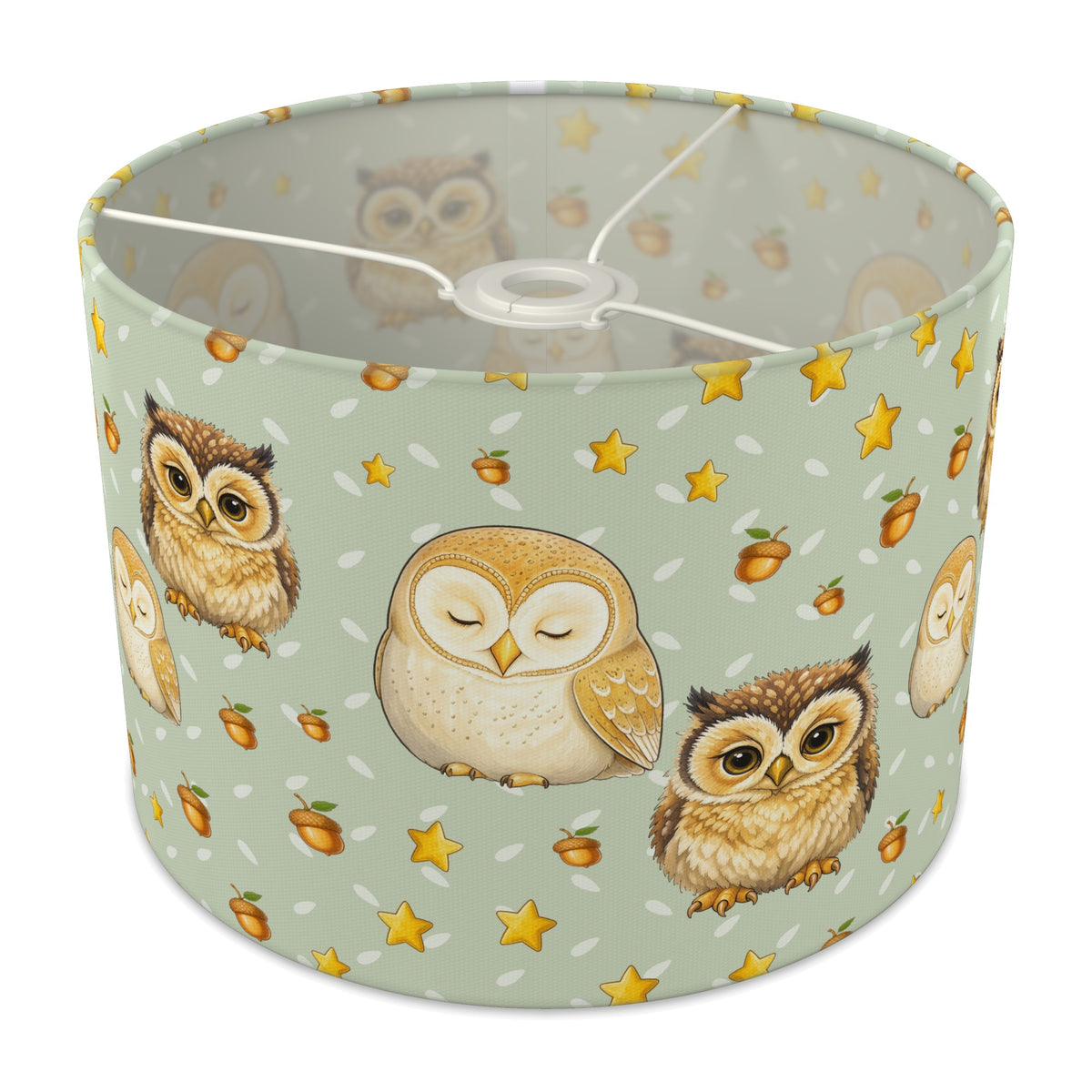 Sage Night Owls lampshade - 30cm x 21cm Ceiling
