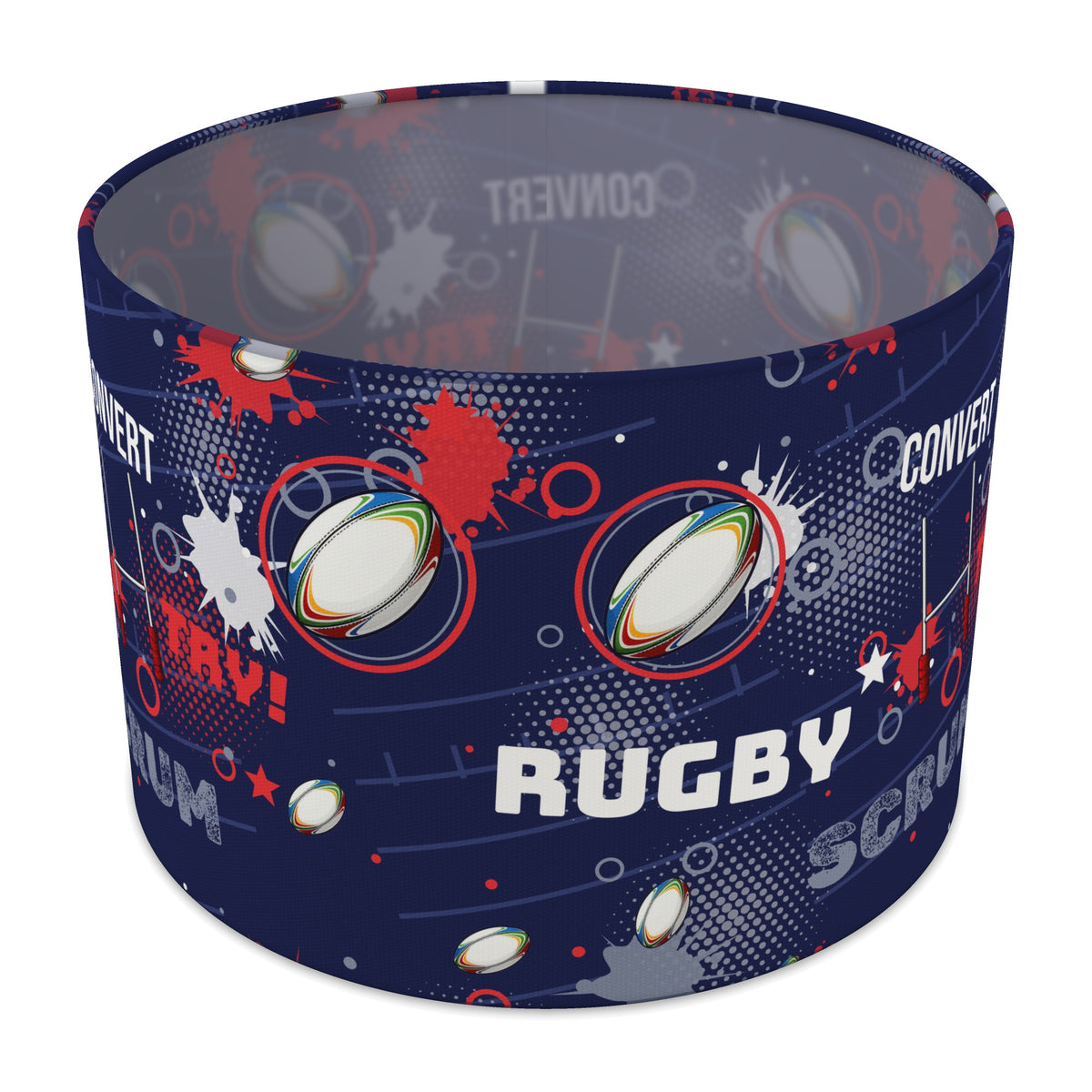 Navy Rugby Crazy lampshade - 30cm x 21cm Table