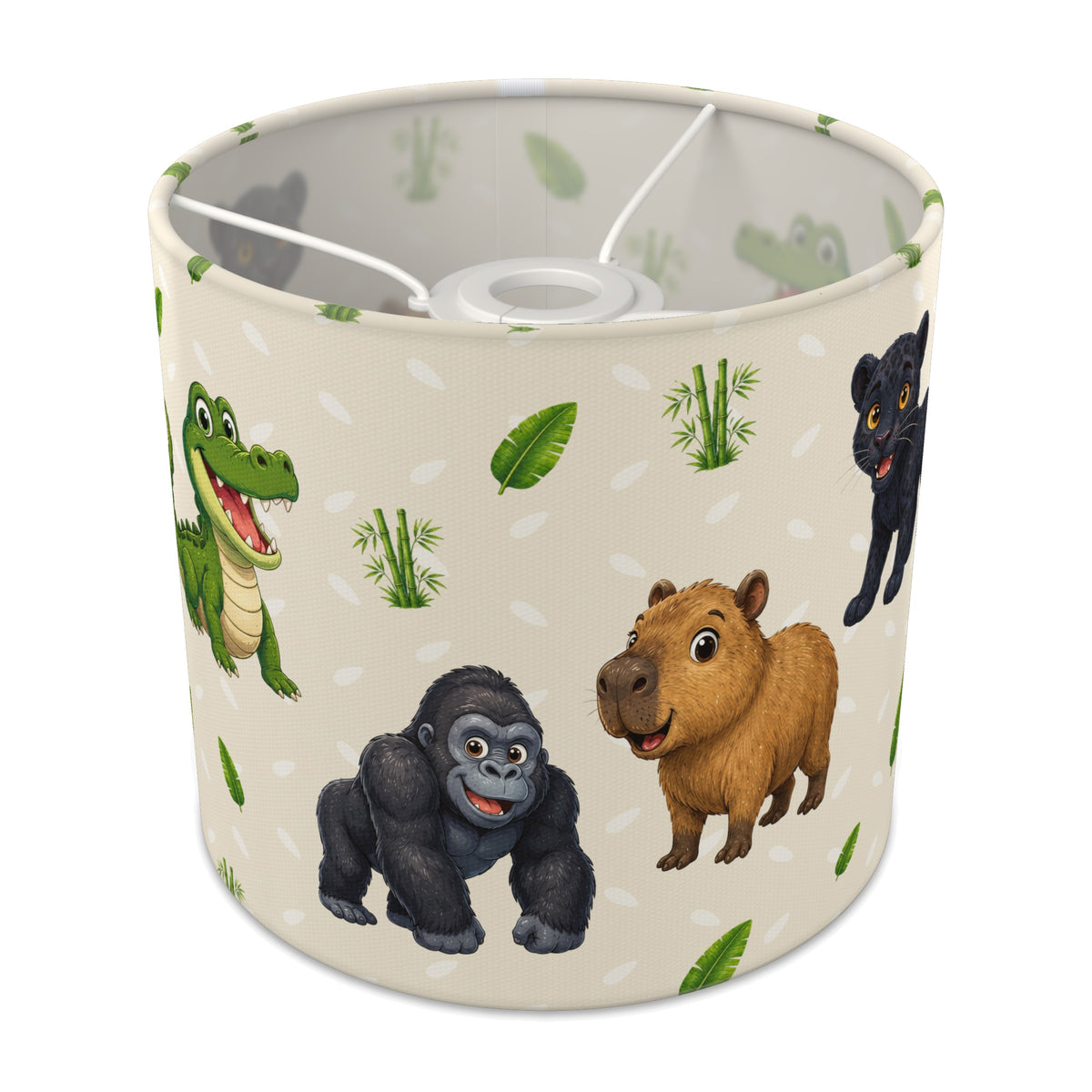 Cream Safari Friends lampshade - 20cm x 18.5cm Ceiling - main photo