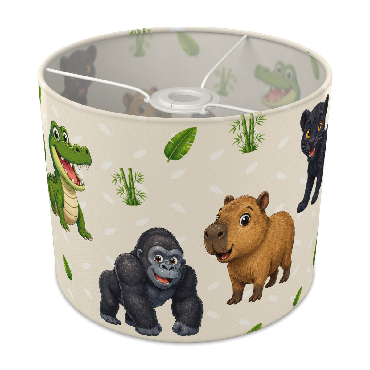 Cream Safari Friends lampshade - 25cm x 20cm Ceiling