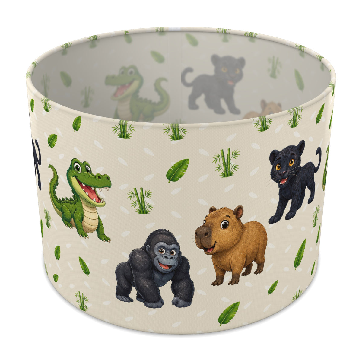 Cream Safari Friends lampshade - 30cm x 21cm Table