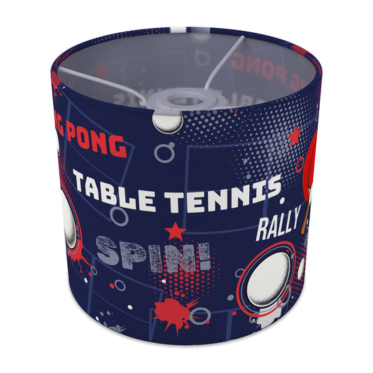 Navy Ping Pong Rally lampshade - 20cm x 18.5cm Ceiling - main photo