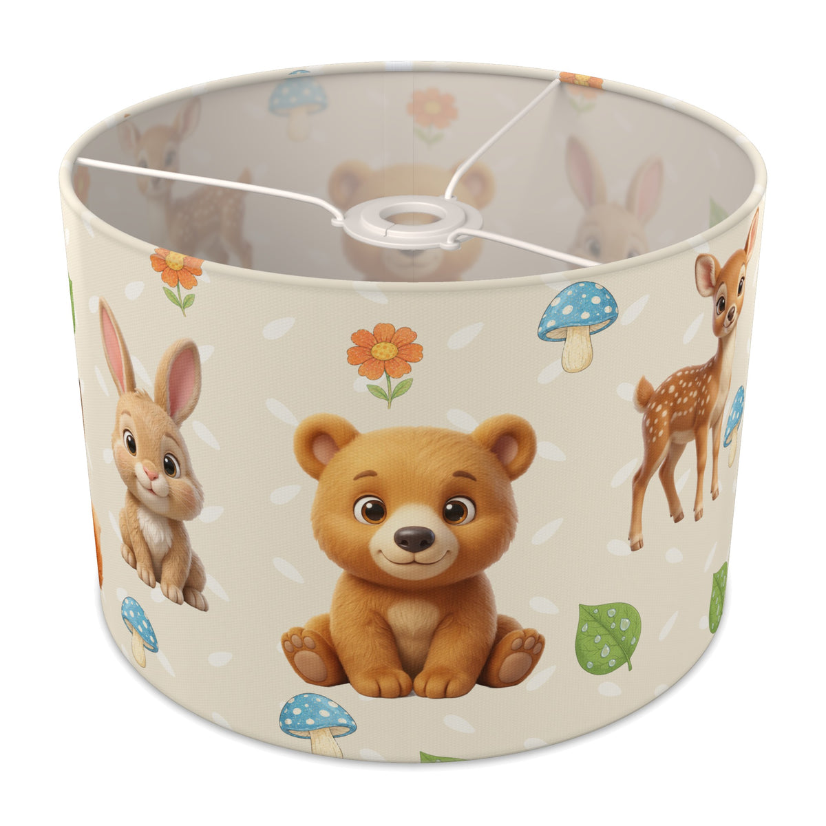 Cream Baby Woodland Friends lampshade - 30cm x 21cm Ceiling