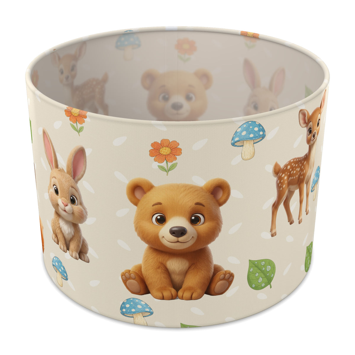 Cream Baby Woodland Friends lampshade - 30cm x 21cm Table