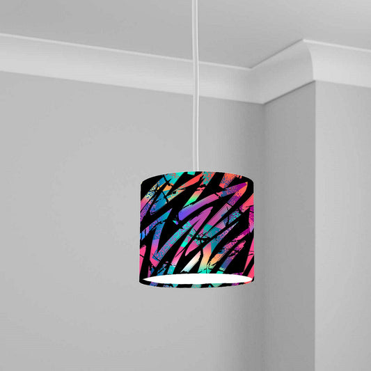 Multicolor Zigzag Pattern Ceiling Lampshade Lightshade for Room - 20cm x 18.5cm