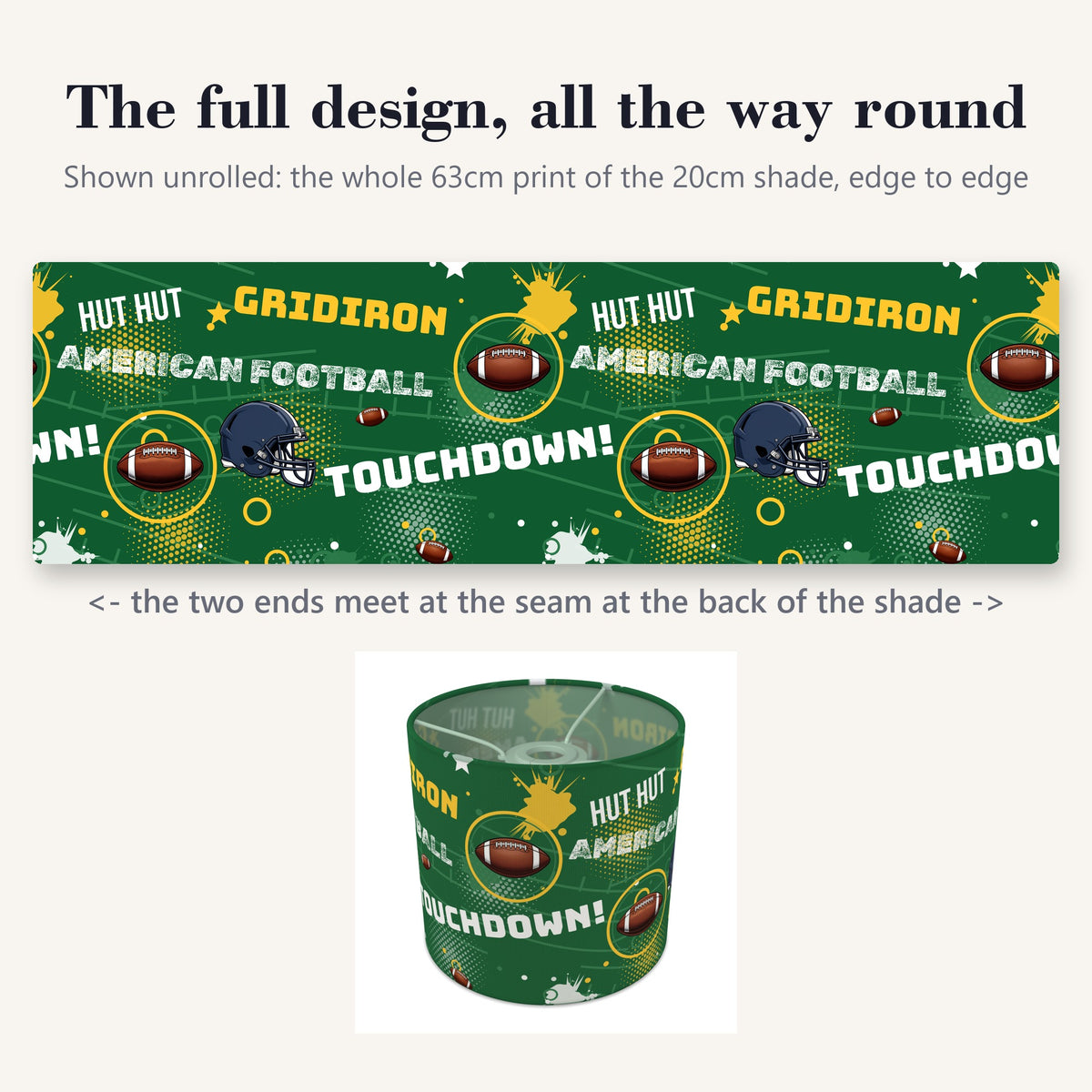 Pitch Touchdown lampshade - 20cm x 18.5cm Ceiling - photo 9