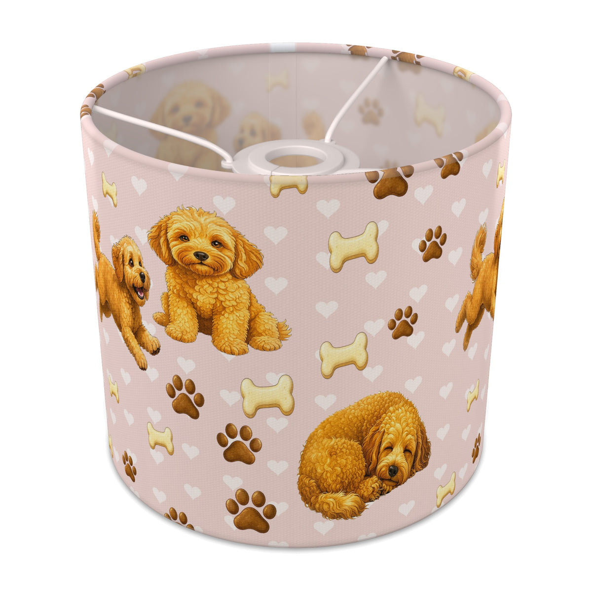 Blush Cockapoo Love lampshade - 20cm x 18.5cm Ceiling - main photo