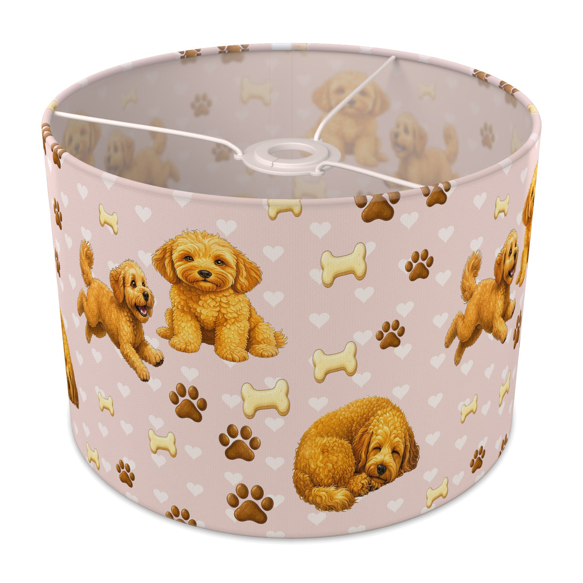 Blush Cockapoo Love lampshade - 30cm x 21cm Ceiling
