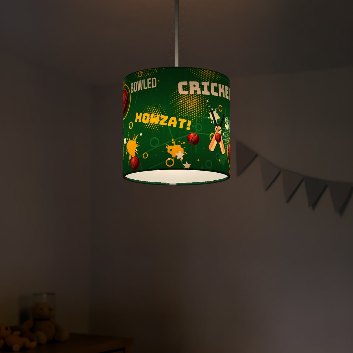 Pitch Cricket Crazy lampshade - 20cm x 18.5cm Ceiling - photo 5