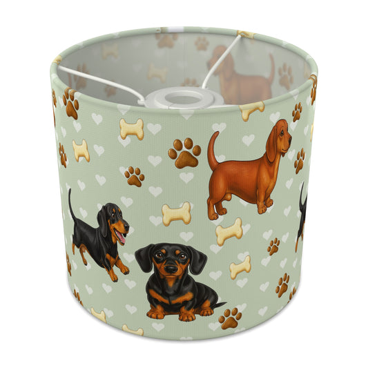 Sage Dachshund Love lampshade - 20cm x 18.5cm Ceiling - main photo