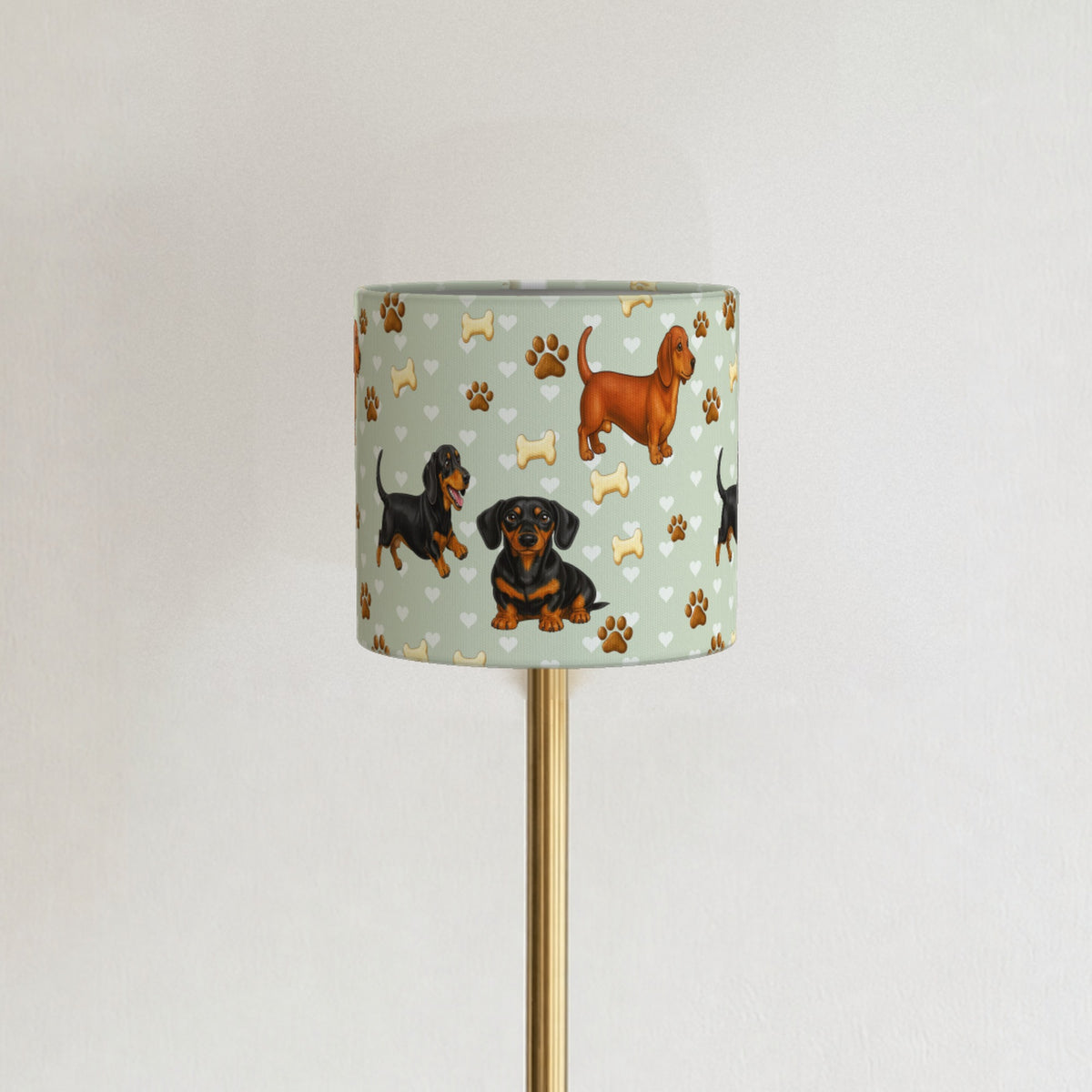 Sage Dachshund Love lampshade - 20cm x 18.5cm Ceiling - photo 3