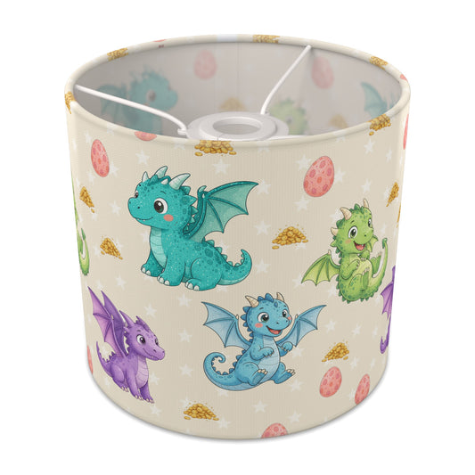 Cream Dragons lampshade - 20cm x 18.5cm Ceiling - main photo