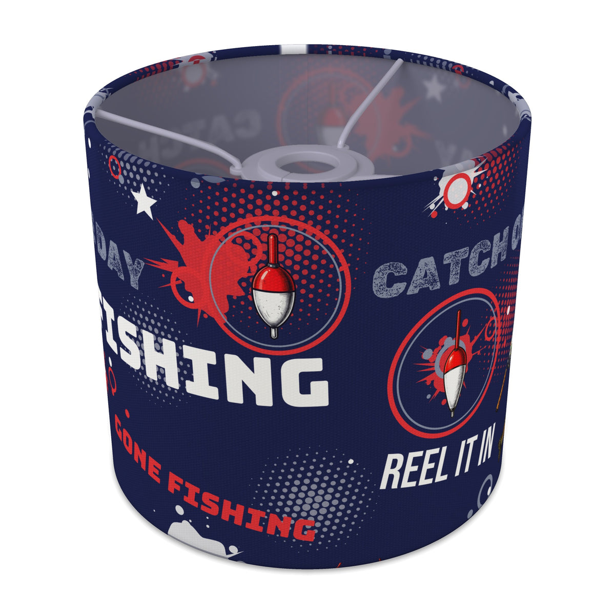 Navy Reel It In lampshade - 20cm x 18.5cm Ceiling - main photo