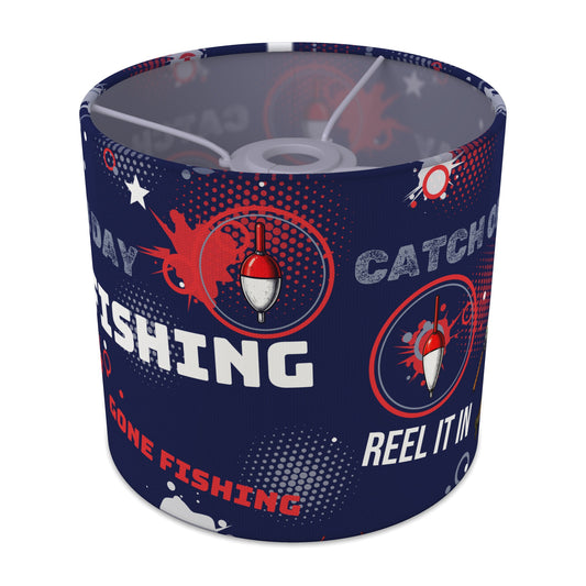 Navy Reel It In lampshade - 20cm x 18.5cm Ceiling - main photo