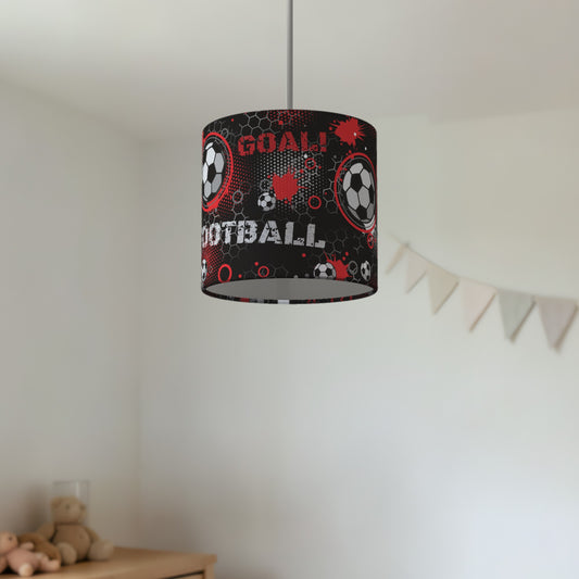 Black Football Crazy lampshade - 20cm x 18.5cm Ceiling - photo 2