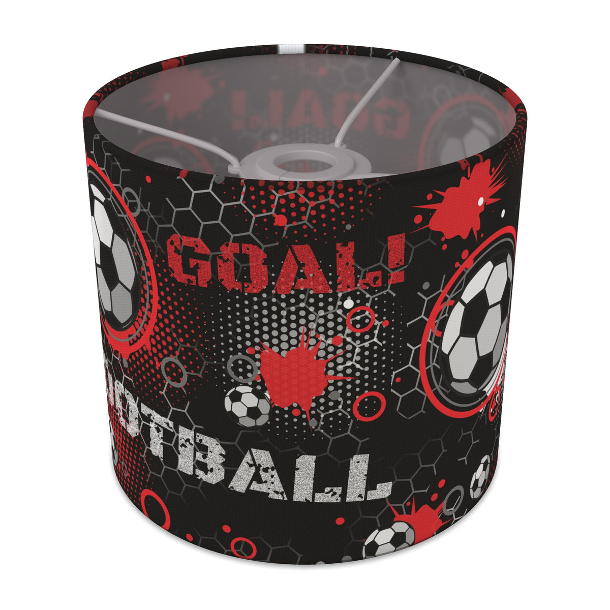 Black Football Crazy lampshade - 20cm x 18.5cm Ceiling - main photo