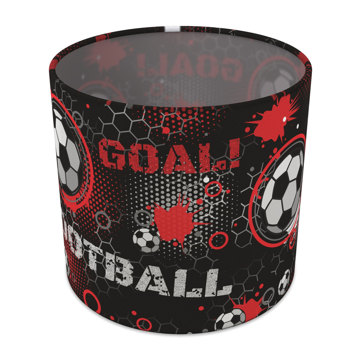 Black Football Crazy lampshade - 20cm x 18.5cm Table