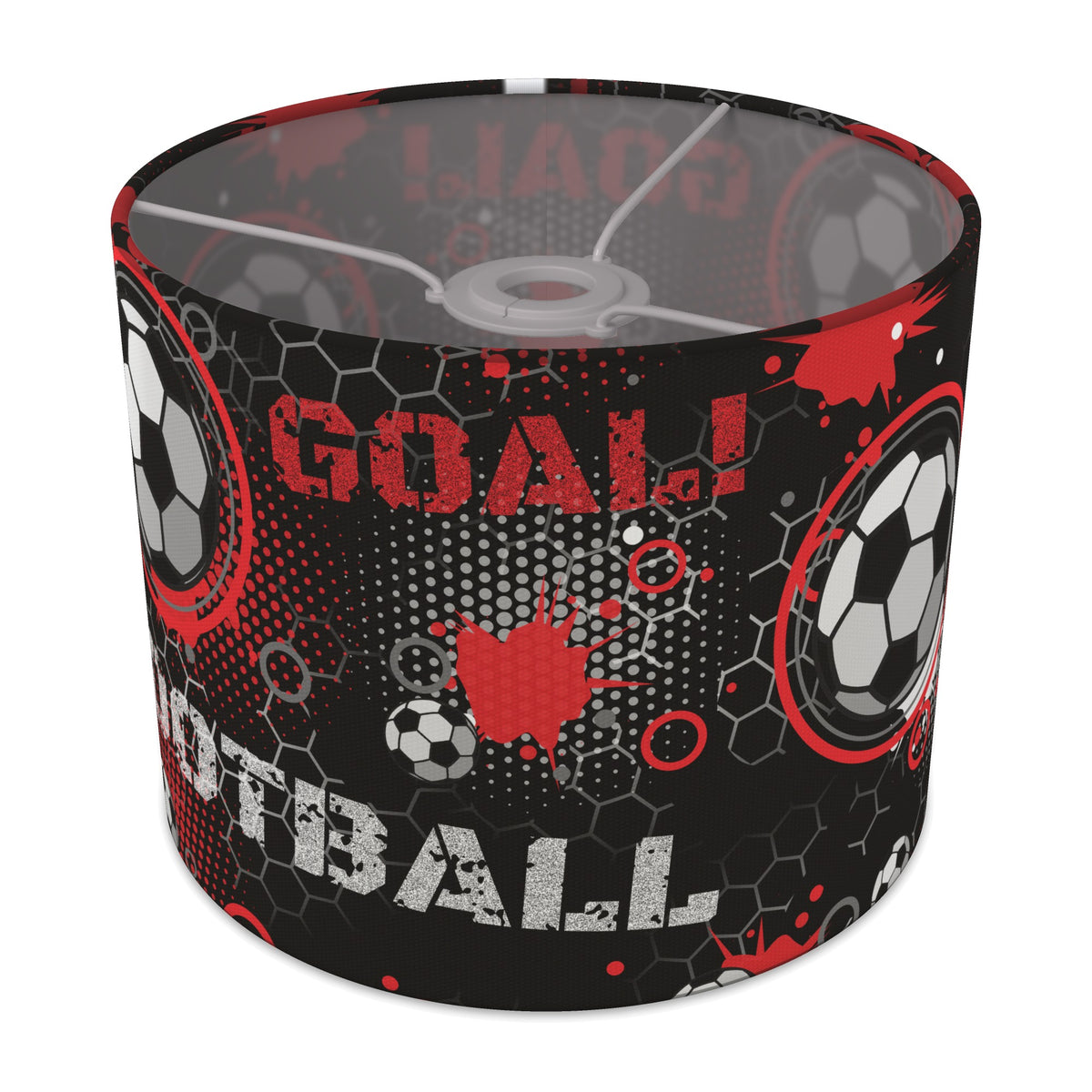 Black Football Crazy lampshade - 25cm x 20cm Ceiling