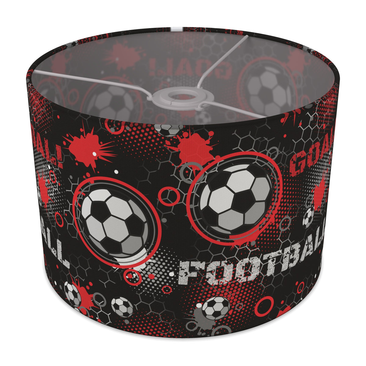 Black Football Crazy lampshade - 30cm x 21cm Ceiling