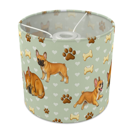 Sage French Bulldog Love lampshade - 20cm x 18.5cm Ceiling - main photo