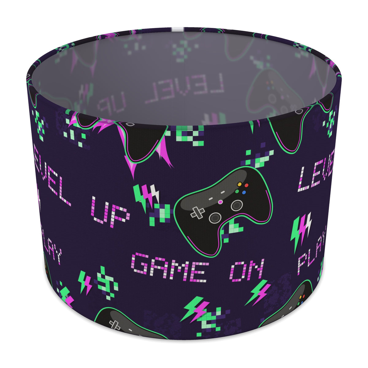 Neon Game On lampshade - 30cm x 21cm Table