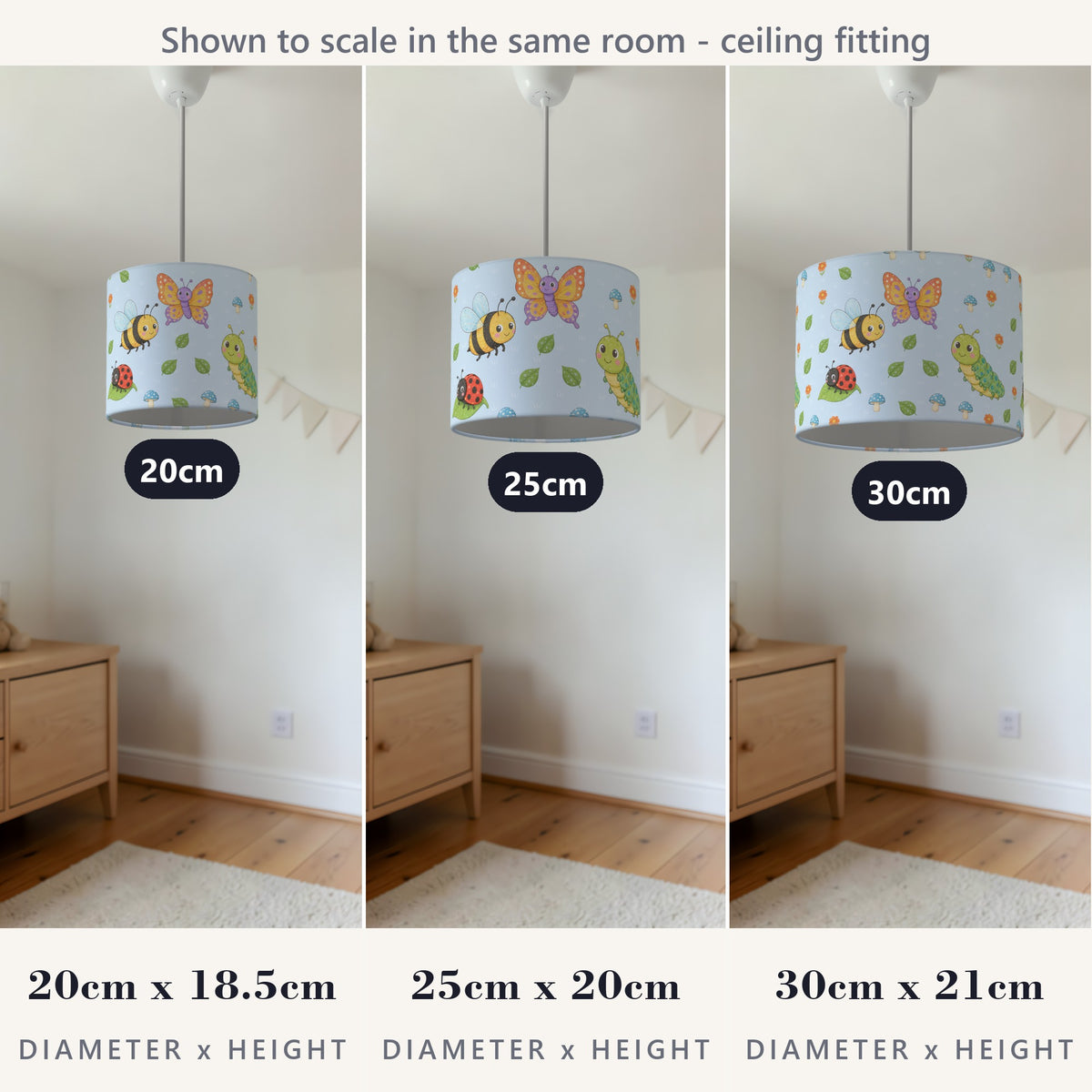 Sky Garden Bugs lampshade - 20cm x 18.5cm Ceiling - photo 4
