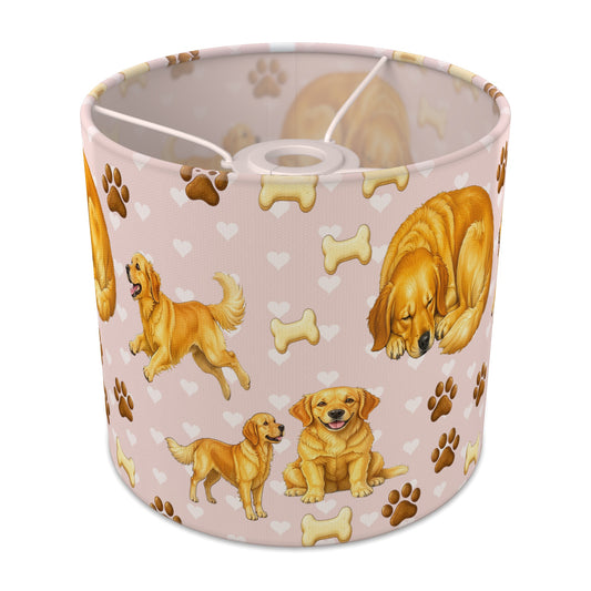 Blush Golden Retriever Love lampshade - 20cm x 18.5cm Ceiling - main photo