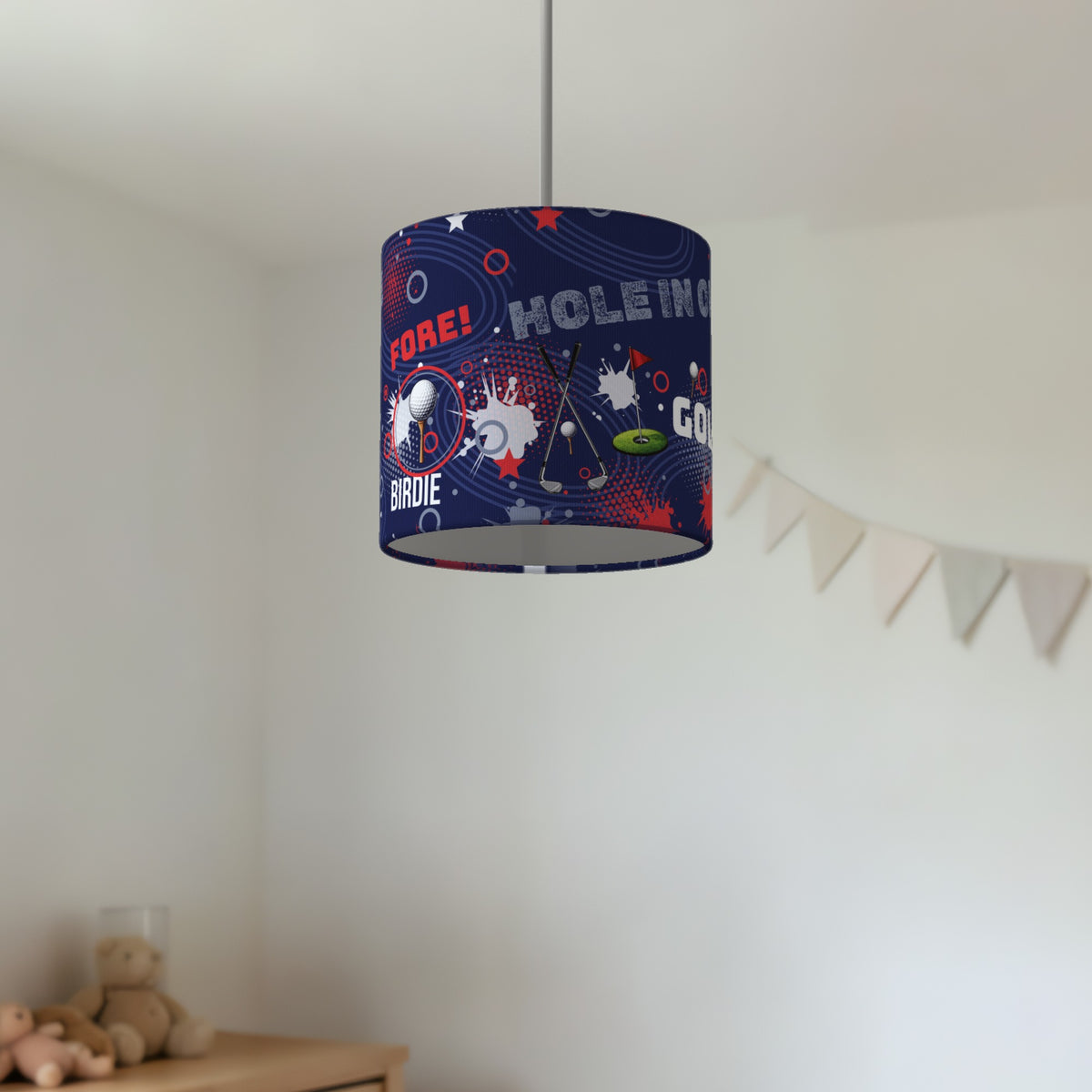 Navy Golf Pro lampshade - 20cm x 18.5cm Ceiling - photo 2