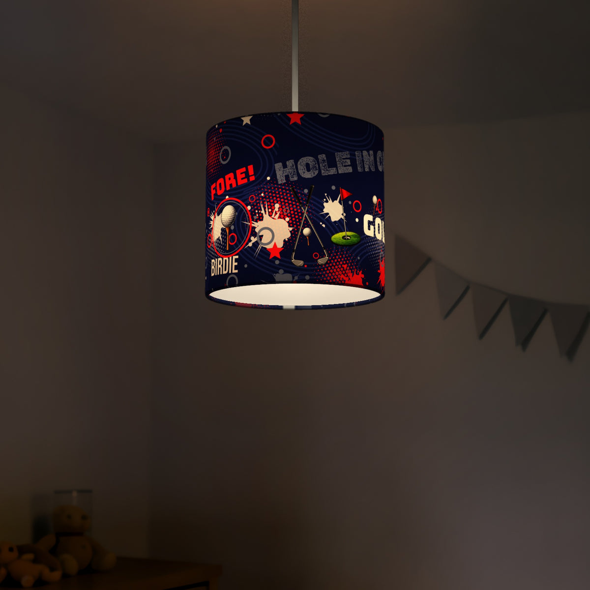 Navy Golf Pro lampshade - 20cm x 18.5cm Ceiling - photo 5