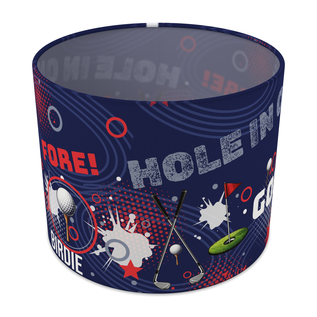 Navy Golf Pro lampshade - 25cm x 20cm Table