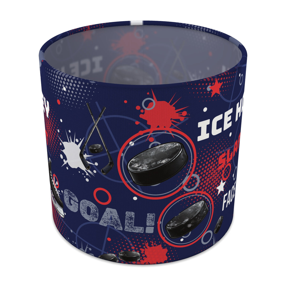 Navy Ice Hockey Face lampshade - 20cm x 18.5cm Table