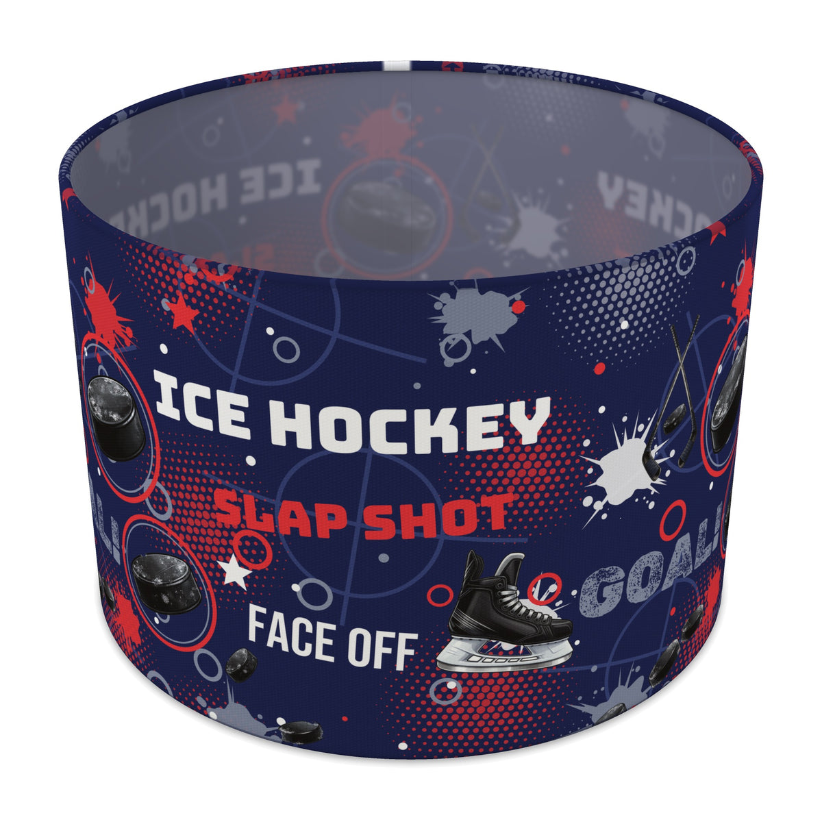 Navy Ice Hockey Face lampshade - 30cm x 21cm Table
