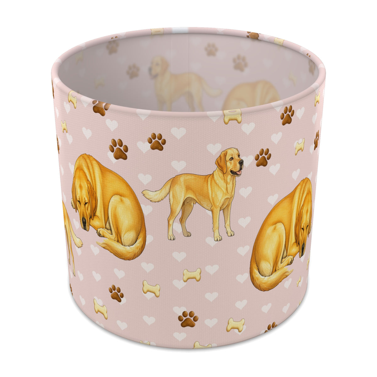 Blush Labrador Love lampshade - 20cm x 18.5cm Table