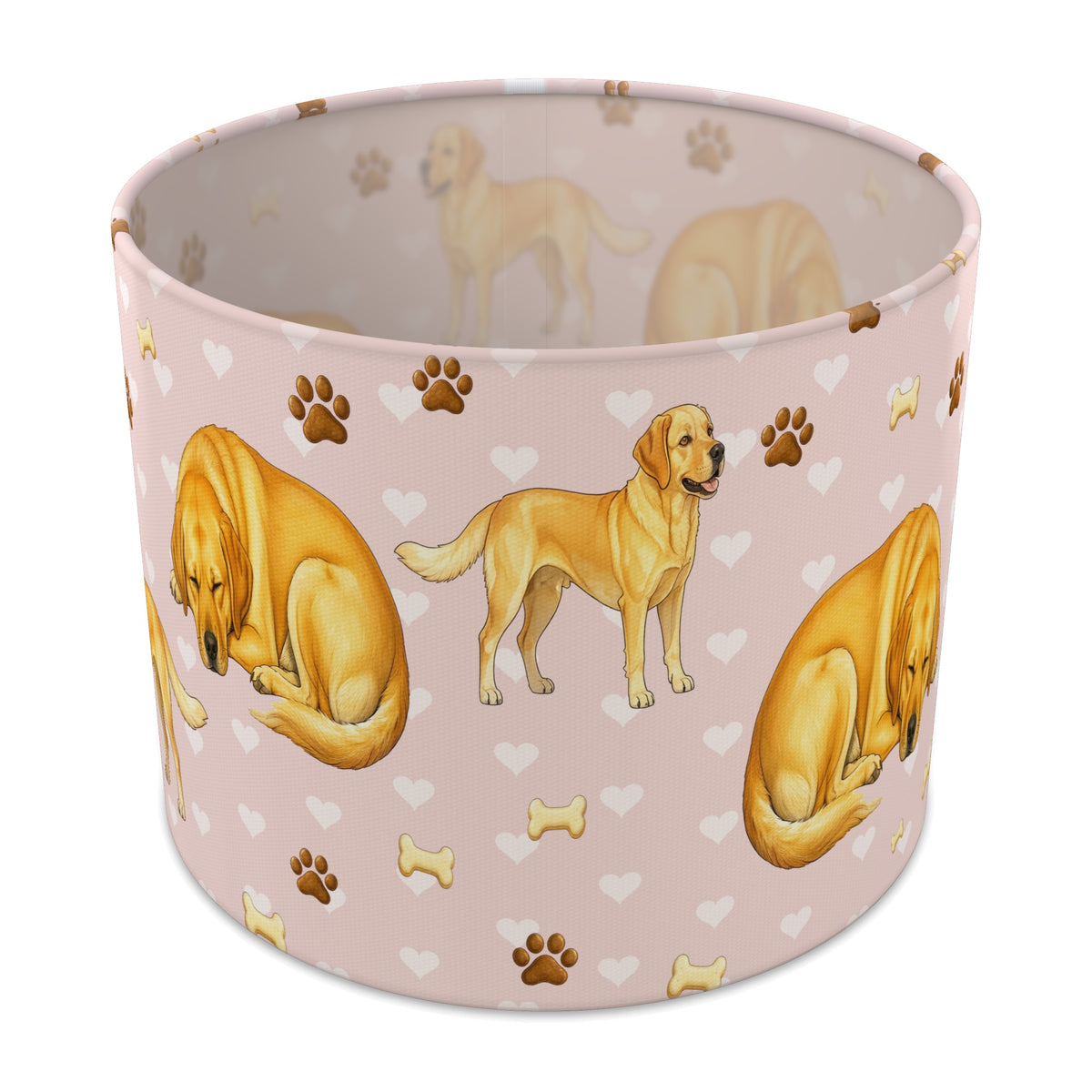 Blush Labrador Love lampshade - 25cm x 20cm Table