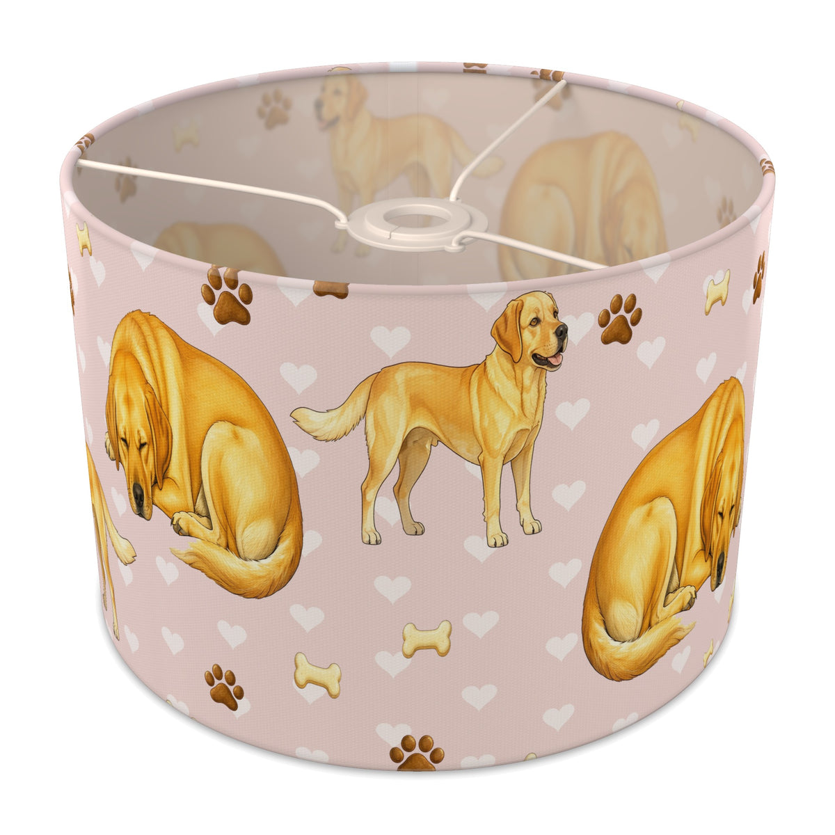 Blush Labrador Love lampshade - 30cm x 21cm Ceiling