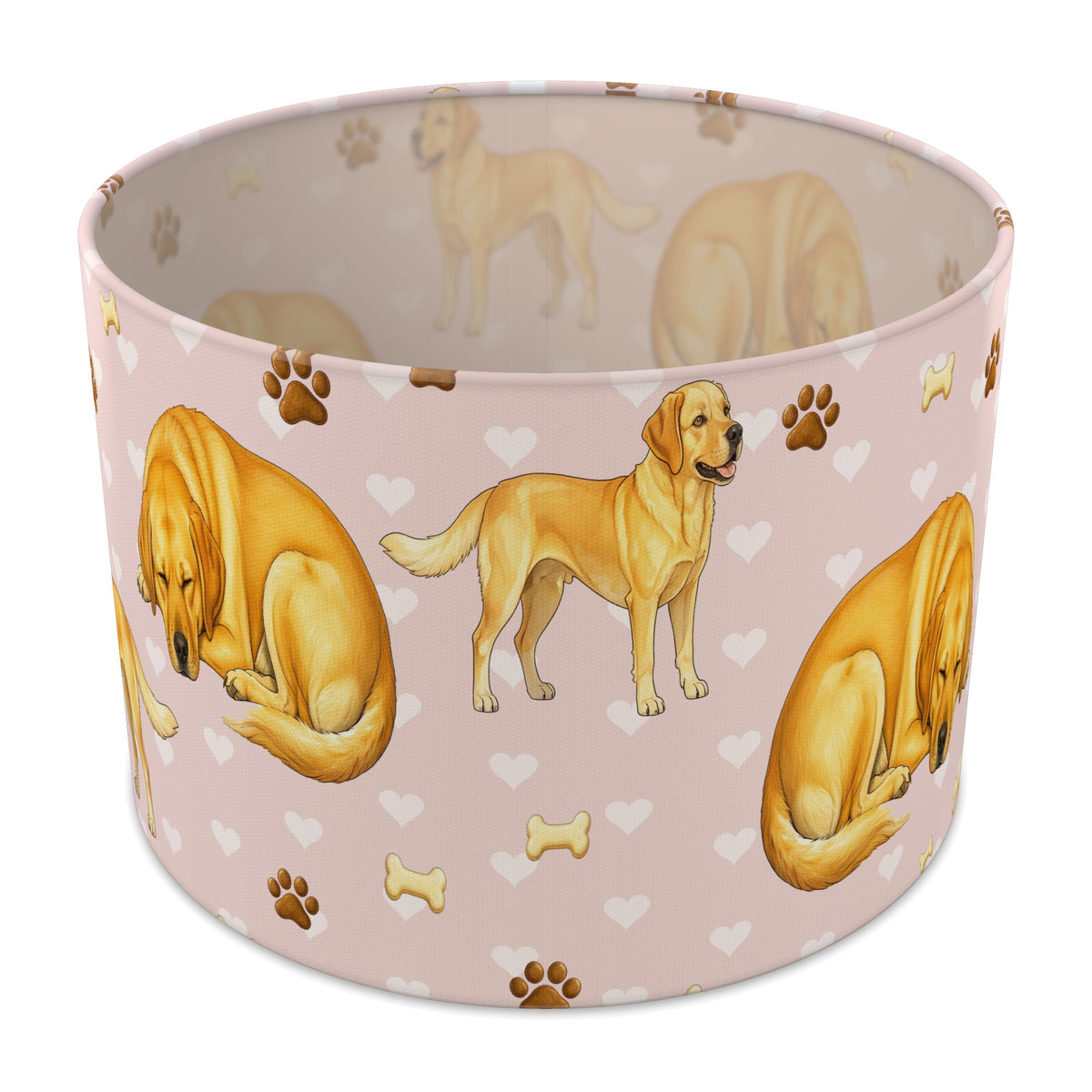 Blush Labrador Love lampshade - 30cm x 21cm Table