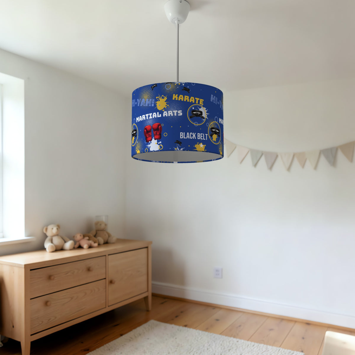 Royal Karate Kid lampshade - 20cm x 18.5cm Ceiling - photo 3