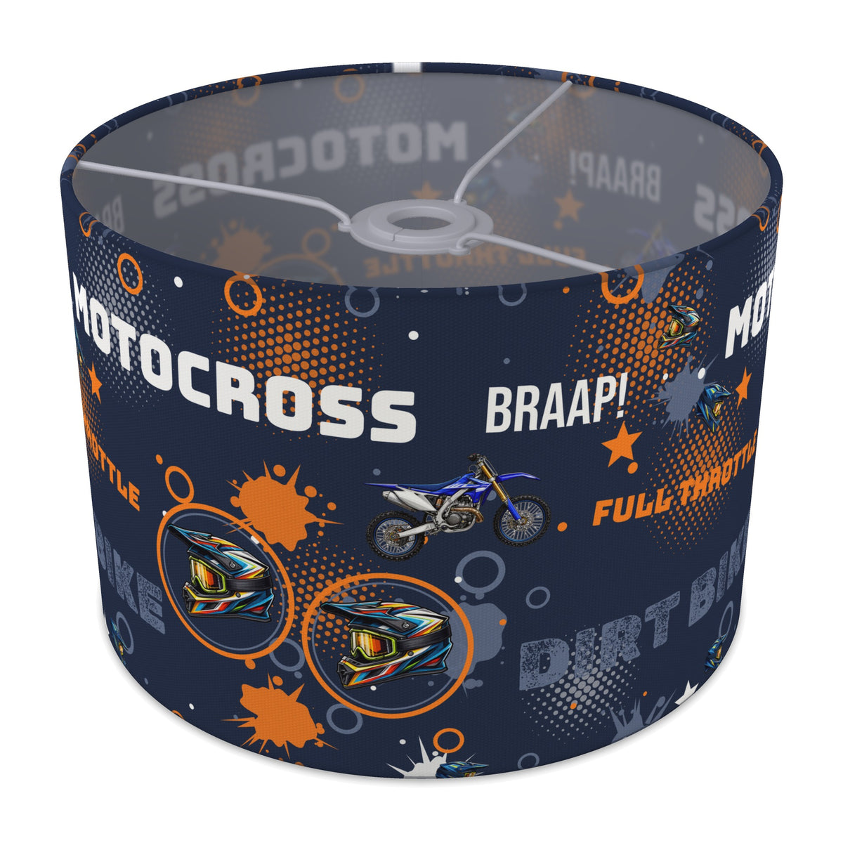 Navy And Orange Full lampshade - 30cm x 21cm Ceiling