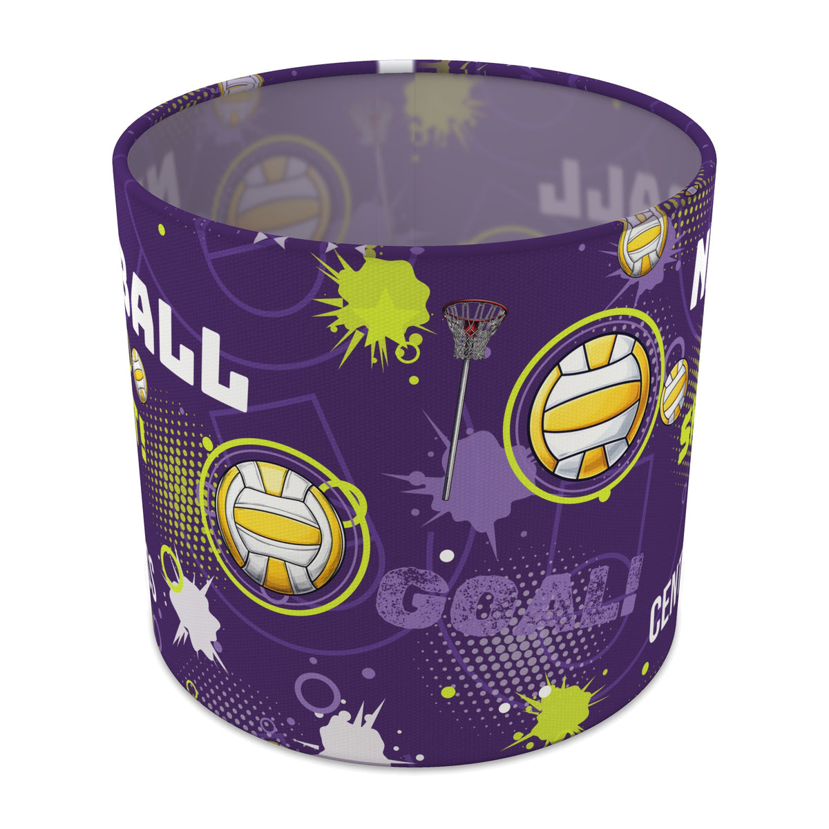 Purple Netball Star lampshade - 20cm x 18.5cm Table