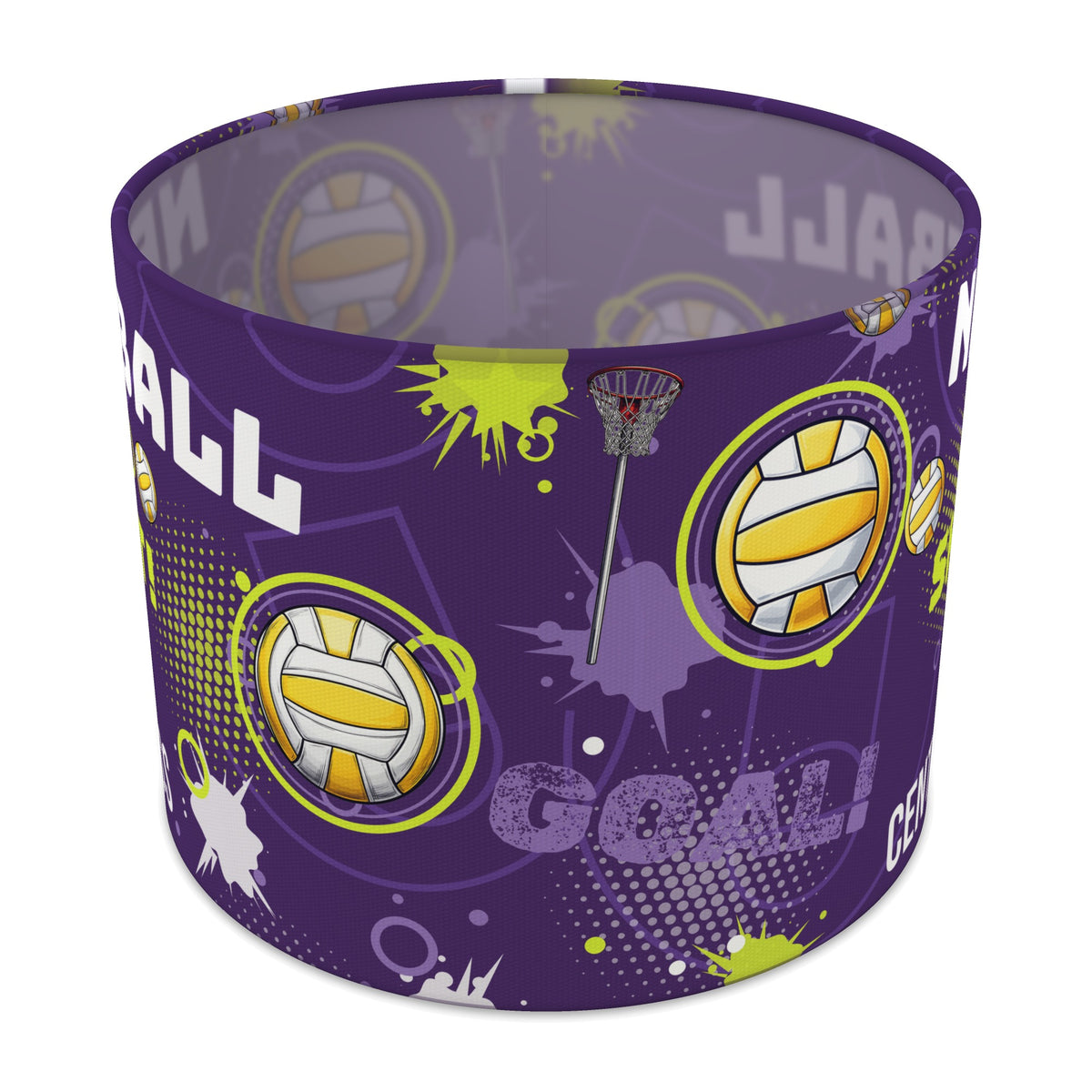 Purple Netball Star lampshade - 25cm x 20cm Table