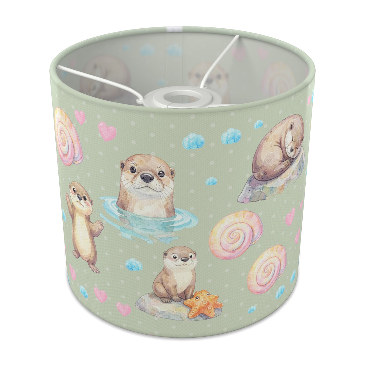 Sage Otter Friends lampshade - 20cm x 18.5cm Ceiling - main photo