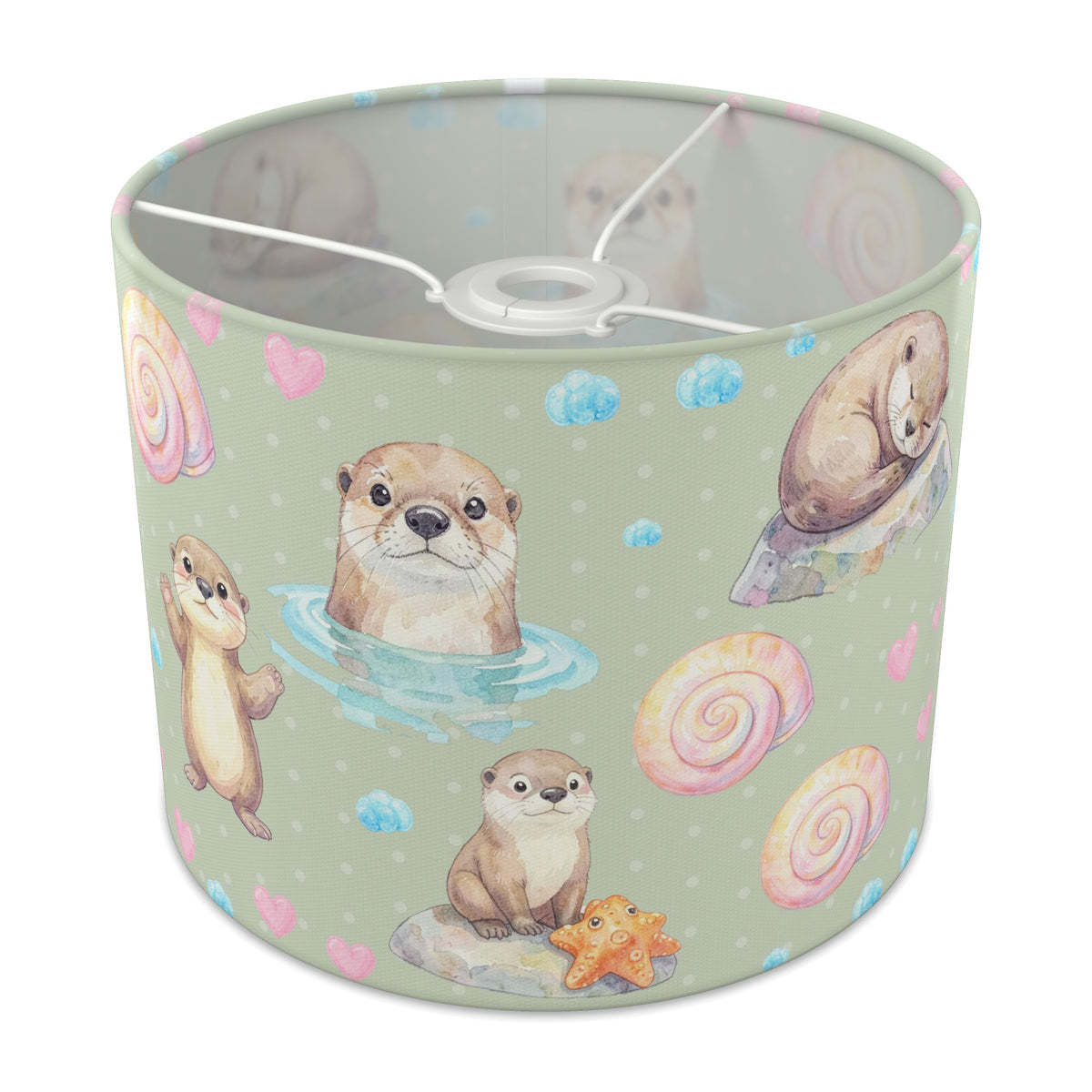 Sage Otter Friends lampshade - 25cm x 20cm Ceiling