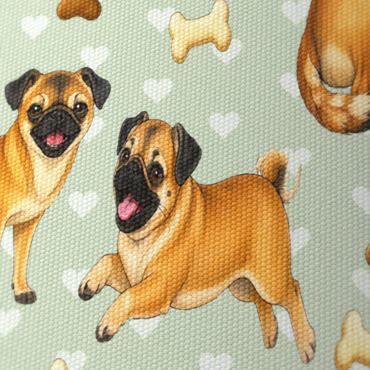 Sage Pug Love lampshade - 20cm x 18.5cm Ceiling - photo 6