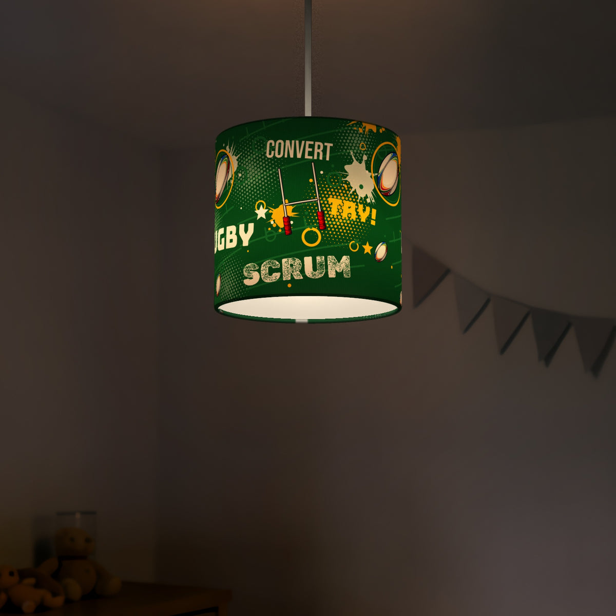 Pitch Rugby Crazy lampshade - 20cm x 18.5cm Ceiling - photo 5