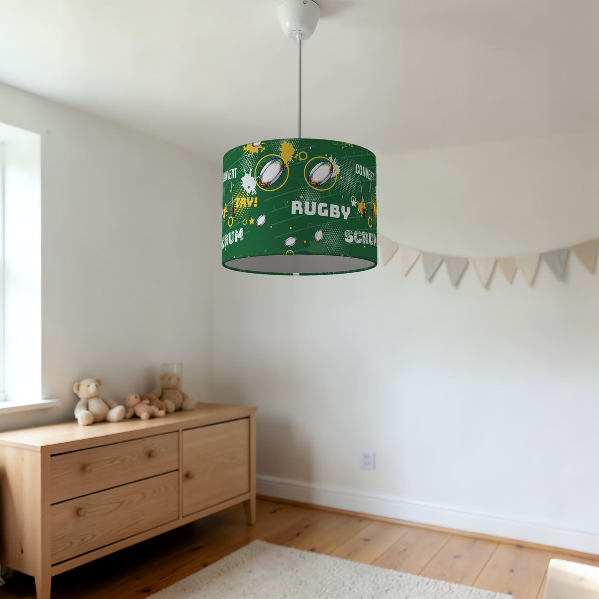 Pitch Rugby Crazy lampshade - 20cm x 18.5cm Ceiling - photo 3