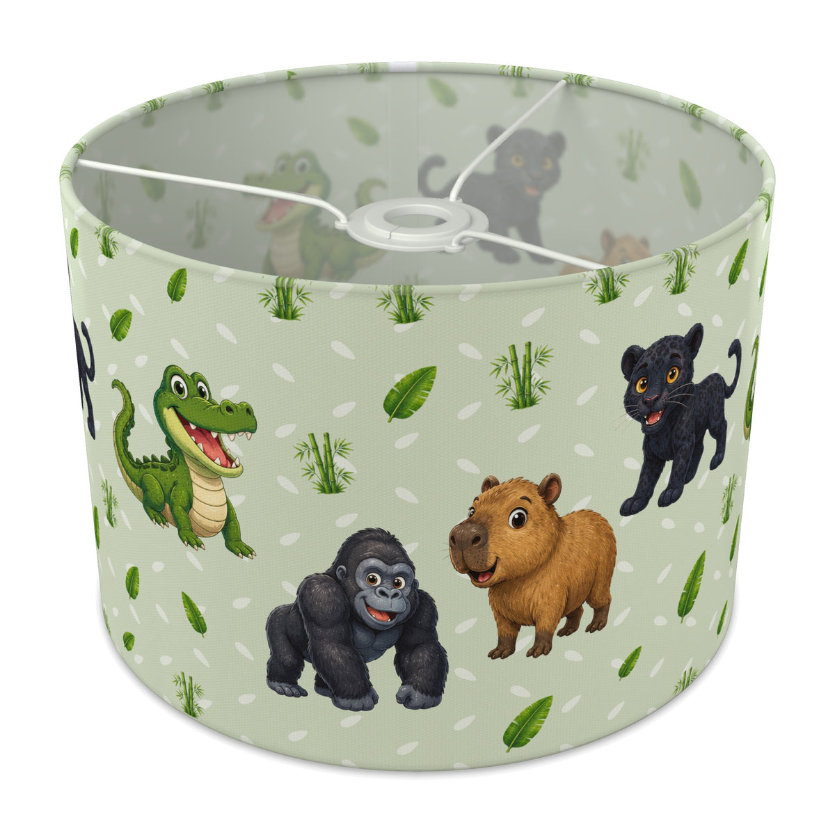 Sage Safari Friends lampshade - 30cm x 21cm Ceiling