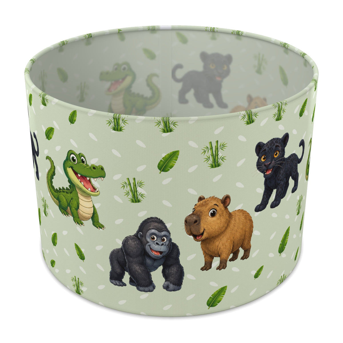 Sage Safari Friends lampshade - 30cm x 21cm Table