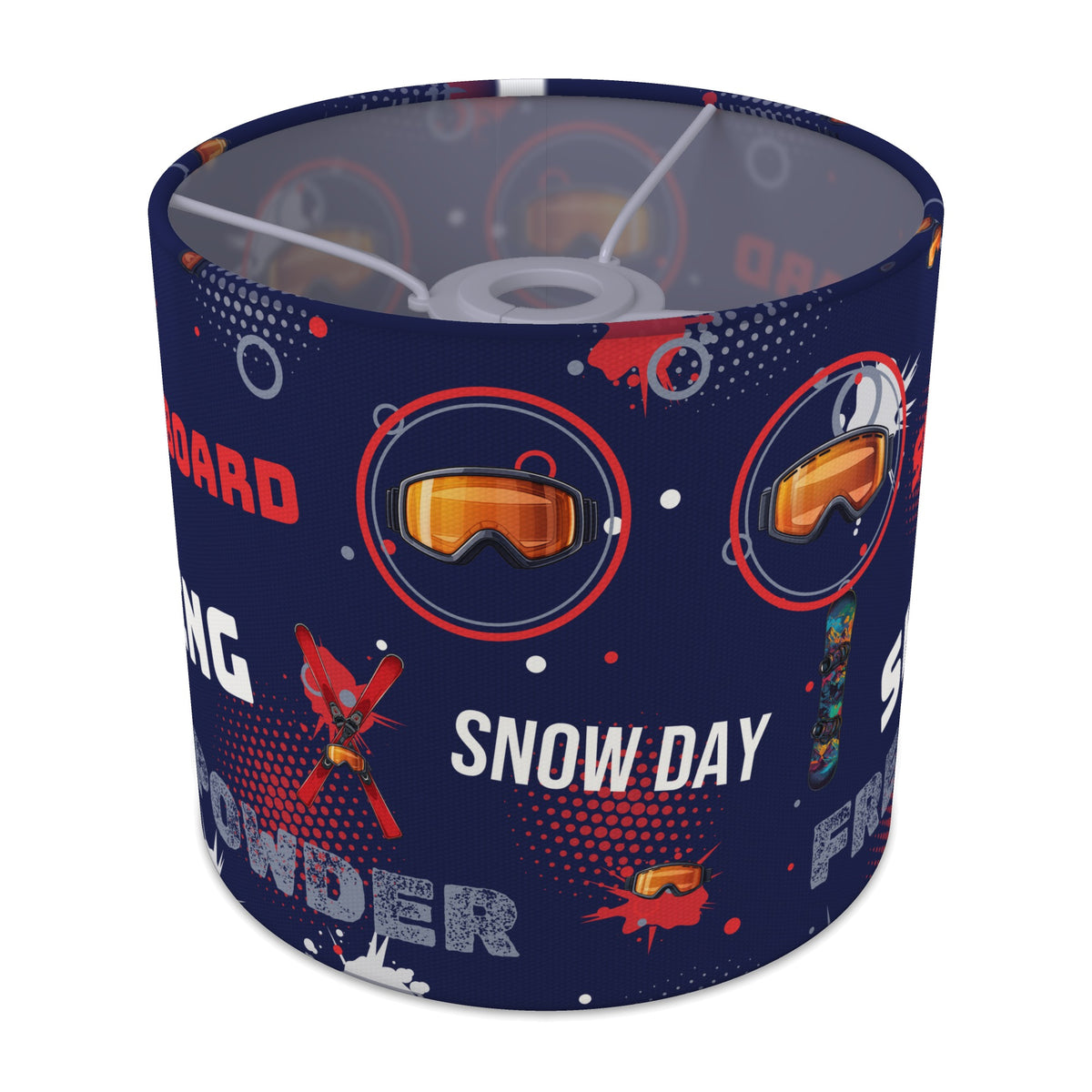 Navy Snow Day lampshade - 20cm x 18.5cm Ceiling - main photo